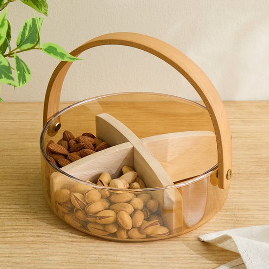Elvo Seong Borosilicate Glass Partition Serving Caddy - 1.25L