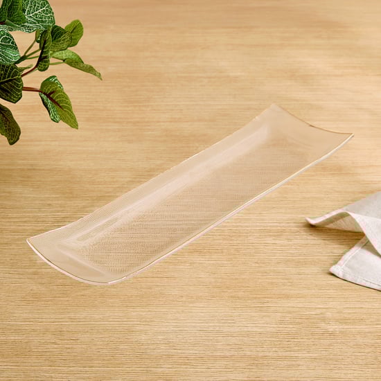 Olen Gleam Glass Serving Platter - 35x10.5x2cm