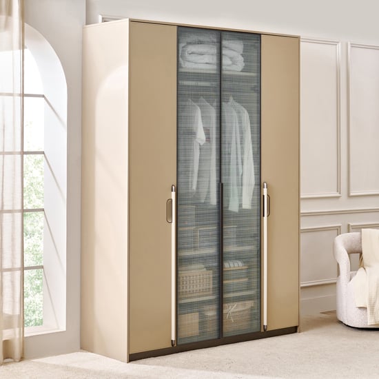 Clair De Lune 4-Door Wardrobe - Beige