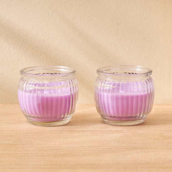 Fragrance Bulk Set of 2 Lavender Scented Jar Candles