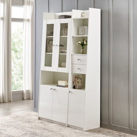 Astra 2-Door Book Cabinet - White