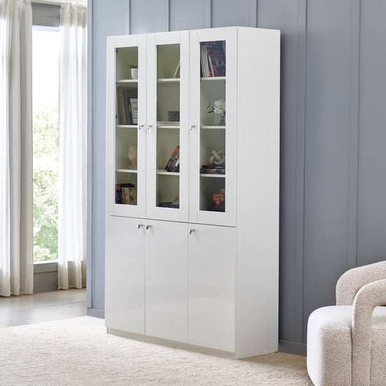 Astra 3-Door Book Cabinet - White
