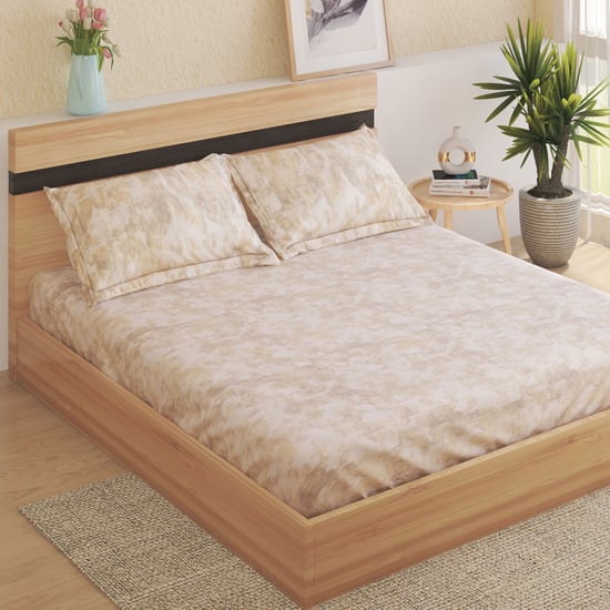 Alchemy Fira Cotton 180TC Printed 3Pcs Super King Bedsheet Set