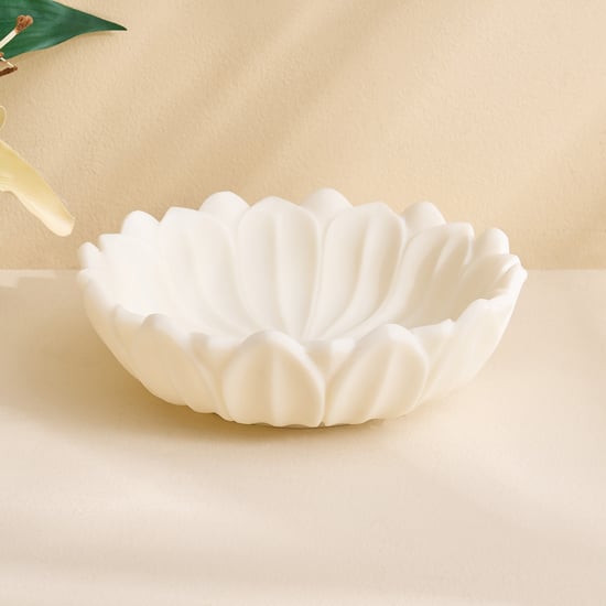 Soma Myst Polyresin Flower Decorative Bowl