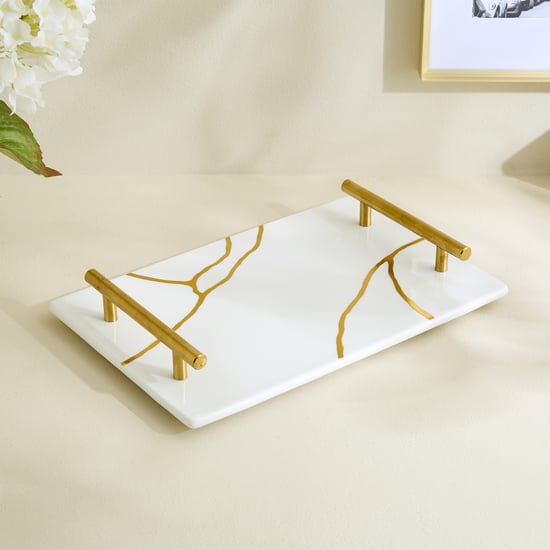 Oro Kinsuki Ceramic Printed Decorative Tray