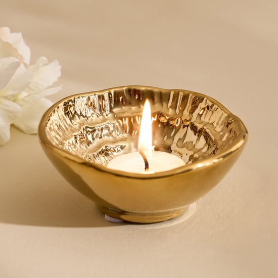 Alchemy Gifts Ceramic Floral T-Light Holder