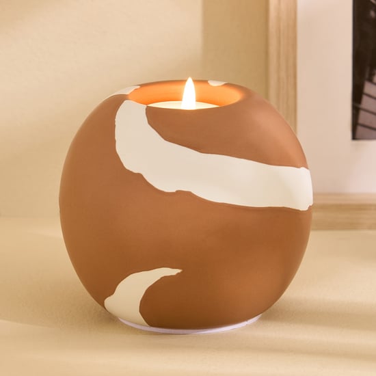 Monalisa Gifts Brush Strokes Ceramic T-Light Holder