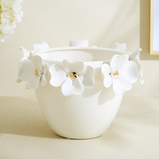 Alchemy Gifts Ceramic Floral Decorative Bowl