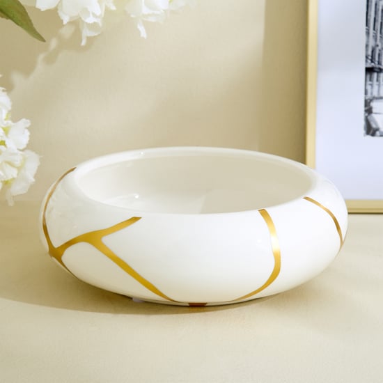 Oro Kinsuki Ceramic Printed Decorative Bowl