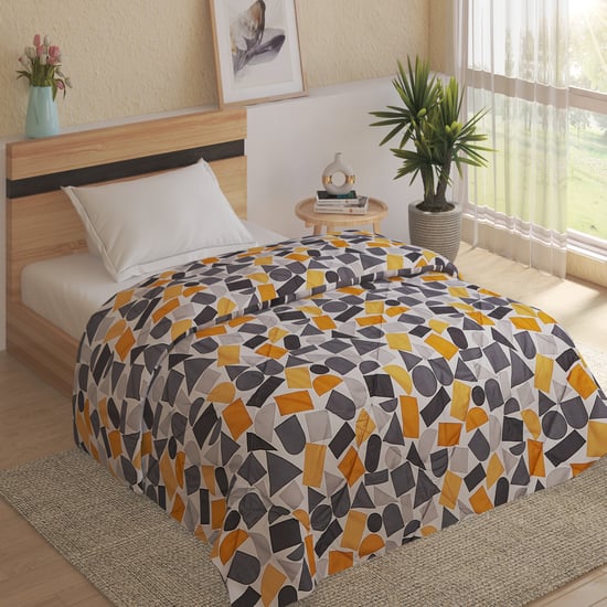 Snug Bucolic 3Pcs Geometric Print Single Comforter Set