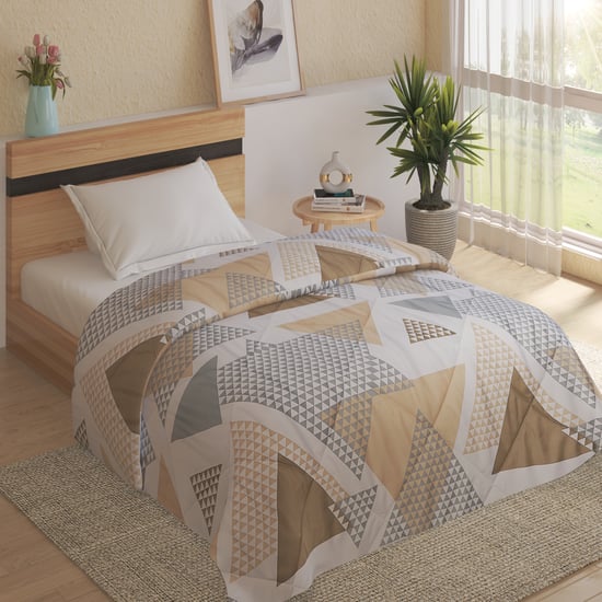 Snug Rolling Hills 3Pcs Geometric Print Single Comforter Set