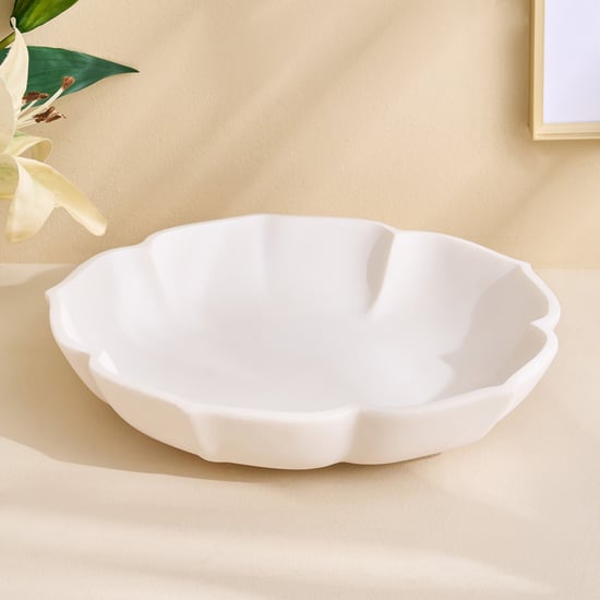 Soma Myst Polyresin Floral Decorative Platter