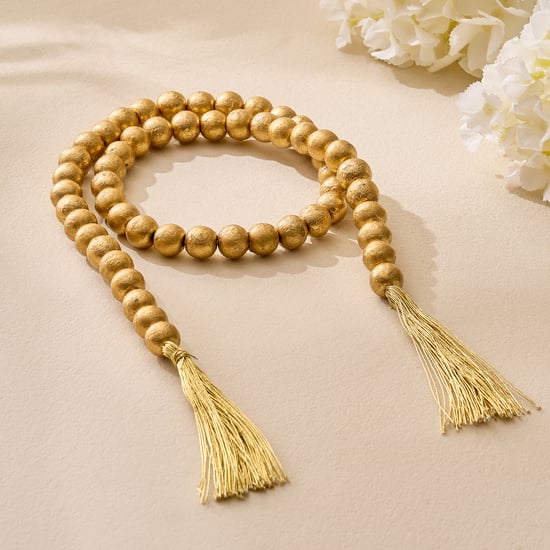 Stellar Celestial Wooden Decorative Beads with Tassels