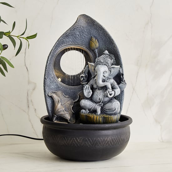 Alpine Modern Polyresin Ganesha Water Fountain - 25.5x41cm
