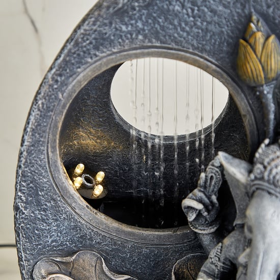 Alpine Modern Polyresin Ganesha Water Fountain - 25.5x41cm