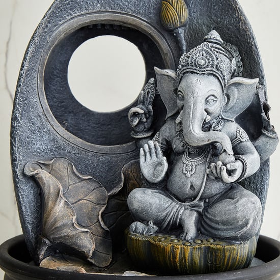 Alpine Modern Polyresin Ganesha Water Fountain - 25.5x41cm