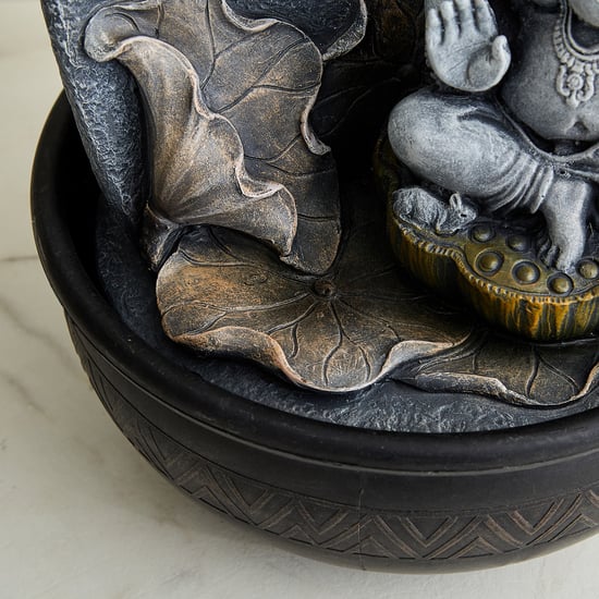 Alpine Modern Polyresin Ganesha Water Fountain - 25.5x41cm