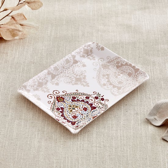Nesto Stylin Melamine Printed Serving Tray - 23.5x17.5cm