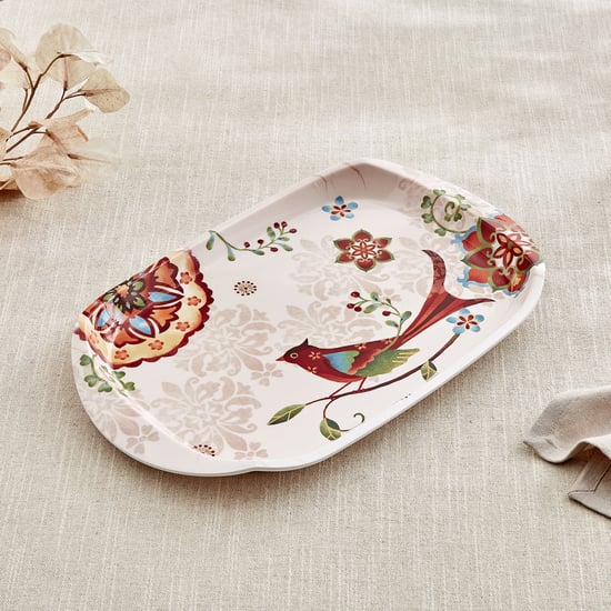 Nesto Vogue Melamine Printed Serving Tray - 39x25cm