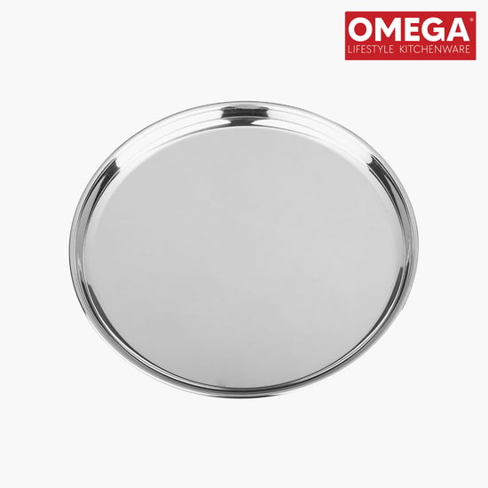 OMEGA Set of 6 Stainless Steel Dinner Plate - 17.5cm