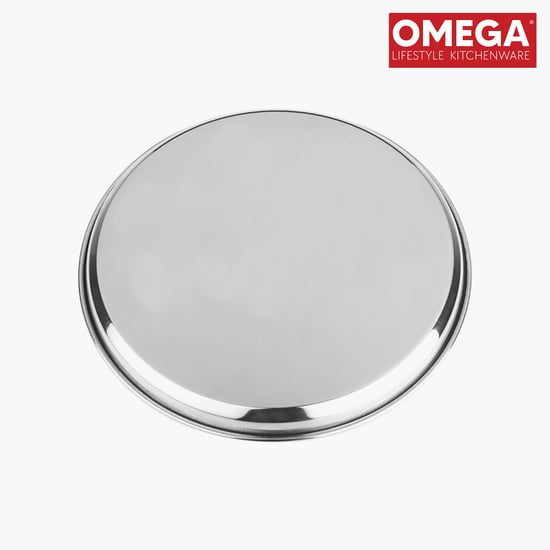 OMEGA Set of 6 Stainless Steel Dinner Plate - 17.5cm