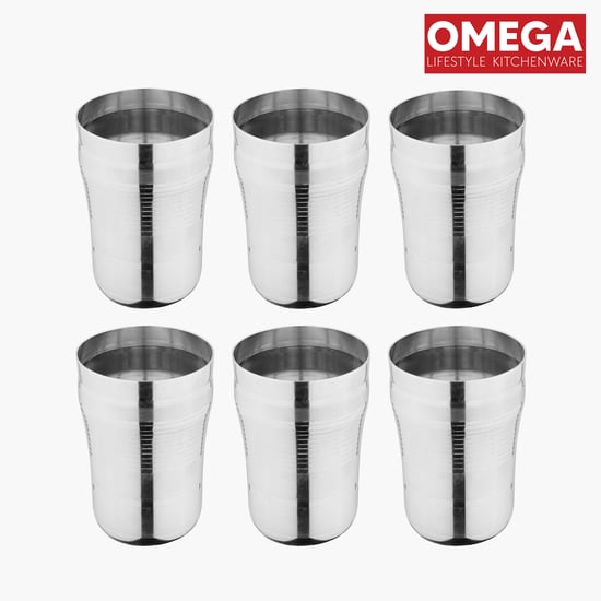 OMEGA Set of 6 Stainless Steel Tumbler - 300ml