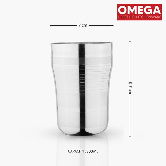 OMEGA Set of 6 Stainless Steel Tumbler - 300ml