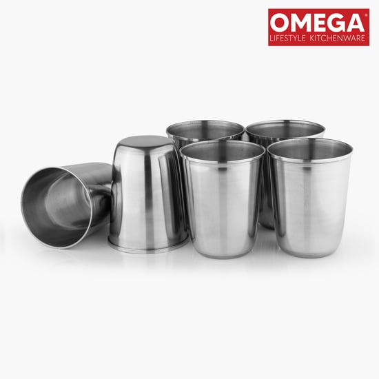 OMEGA Set of 6 Stainless Steel Tumbler - 300ml