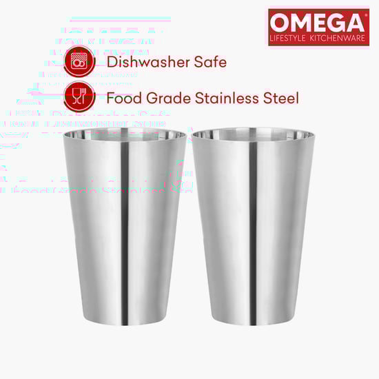 OMEGA Set of 6 Stainless Steel Tumbler - 350ml