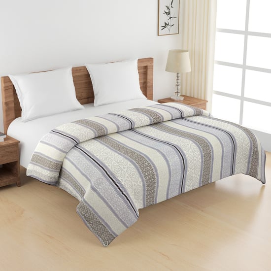 SWAYAM Ananda Cotton Geometric Print Double Comforter
