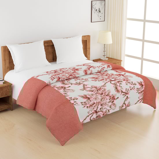 SWAYAM Veda Cotton Floral Print Double Comforter