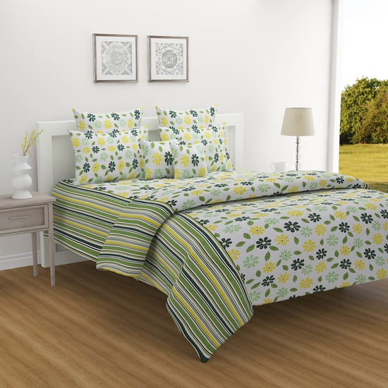 SWAYAM Veda Cotton Floral Print Double Comforter