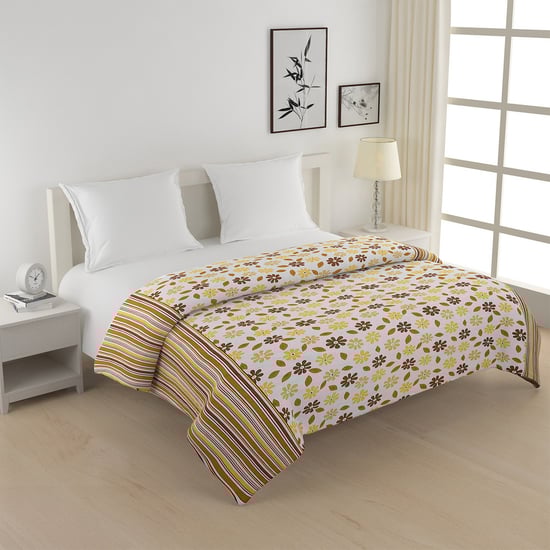 SWAYAM Veda Cotton Floral Print Double Comforter