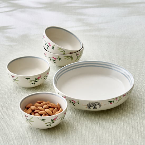 Niko 4Pcs Stoneware Printed Pudding Set