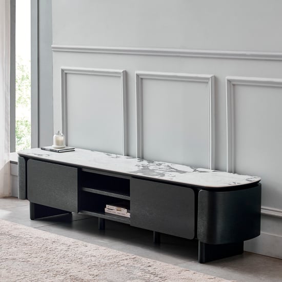 Regent NXT Ceramic Top TV Unit - Black