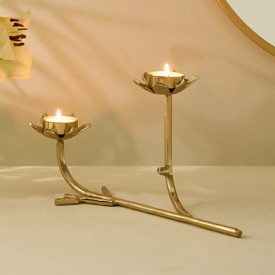 Soma Bloom Aluminium Floral Multi T-Light Holder