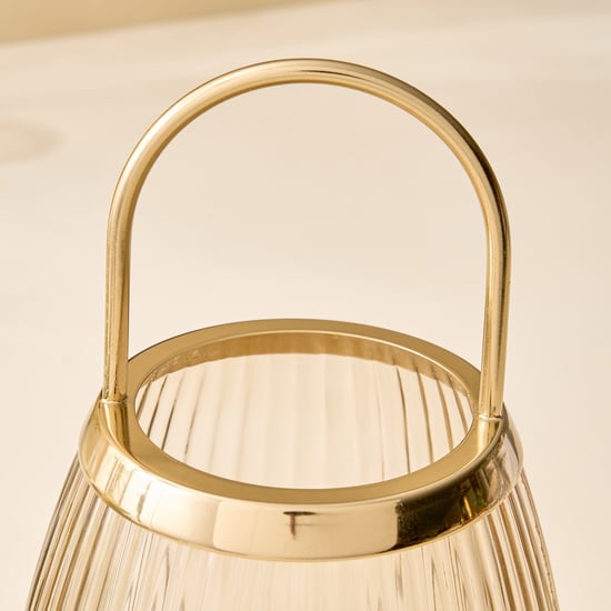 Soma Bloom Glass Ribbed Lantern