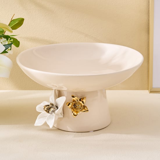 Amara Hana Ceramic Pedestal Decorative Bowl