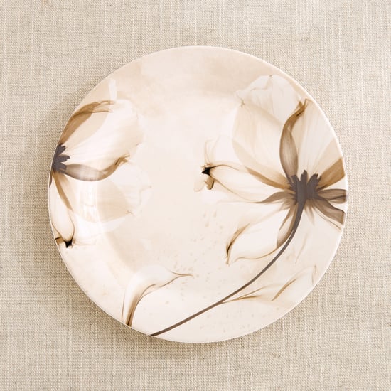 Moksha Mocha Mousse Stoneware Floral Print Side Plate - 22cm