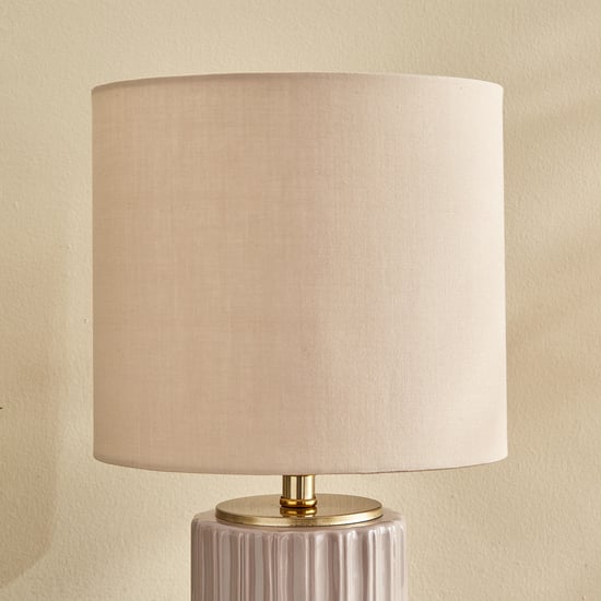 Glint Fest Ceramic Ribbed Table Lamp