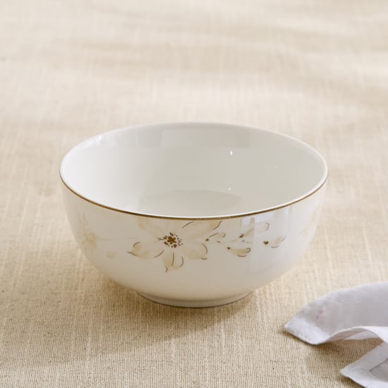 Altius Blumen Bone China Floral Print Cereal Bowl - 550ml