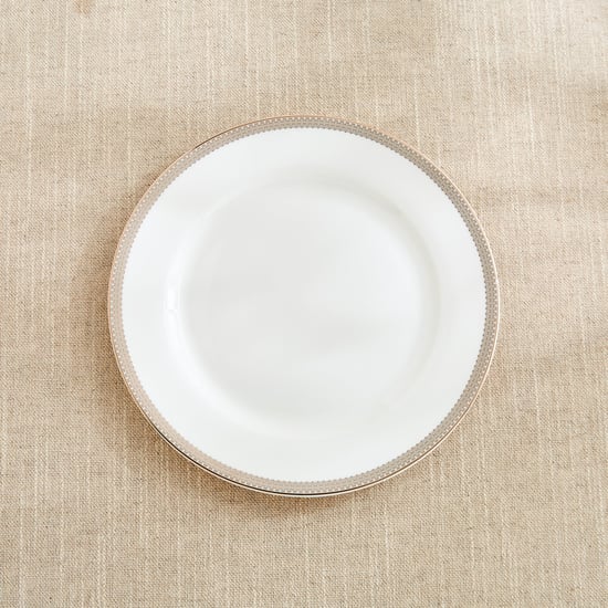 Altius Gris Bone China Printed Side Plate - 20cm