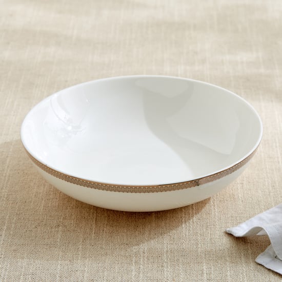 Altius Gris Bone China Printed Deep Dish - 700ml