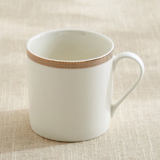 Altius Gris Bone China Printed Coffee Mug - 350ml