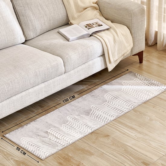 Vienna Calix Woven Carpet - 150x50cm | Grey | Polyester