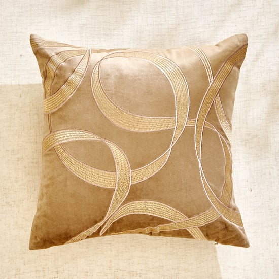 Glimmer Dusk Moderna Chroma Fern Embroidered Filled Cushion - 40x40cm - Women's Day Gift