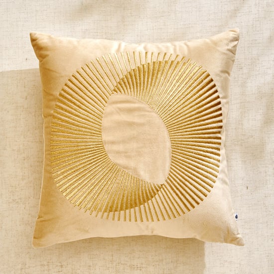Glimmer Luxe Moderna Embroidered Filled Cushion - 40x40cm