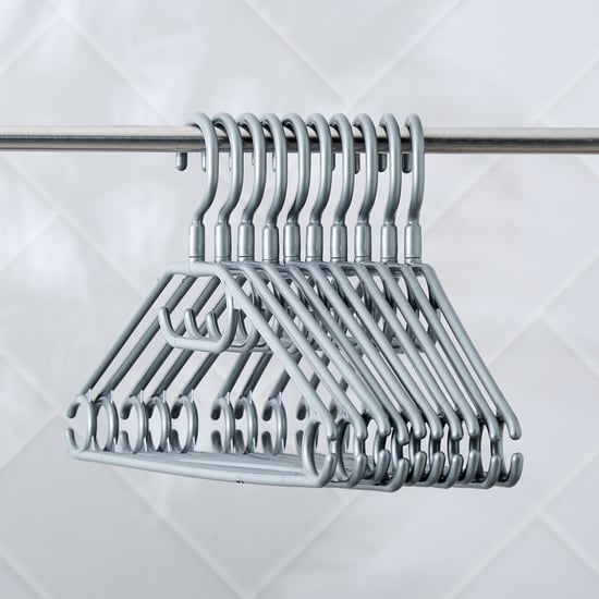 Pacific Winston Elora Set of 10 Polypropylene Rotating Hook Clothes Hangers