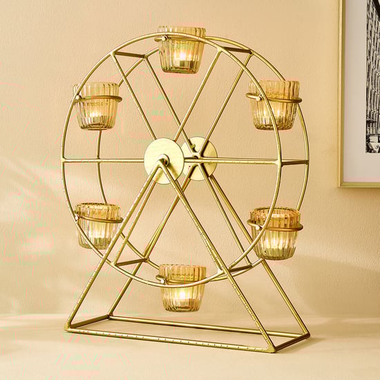 Kimora Fantasy Metal Giant Wheel Multi-T-Light Holder