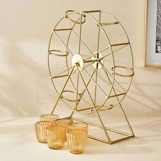 Kimora Fantasy Metal Giant Wheel Multi-T-Light Holder